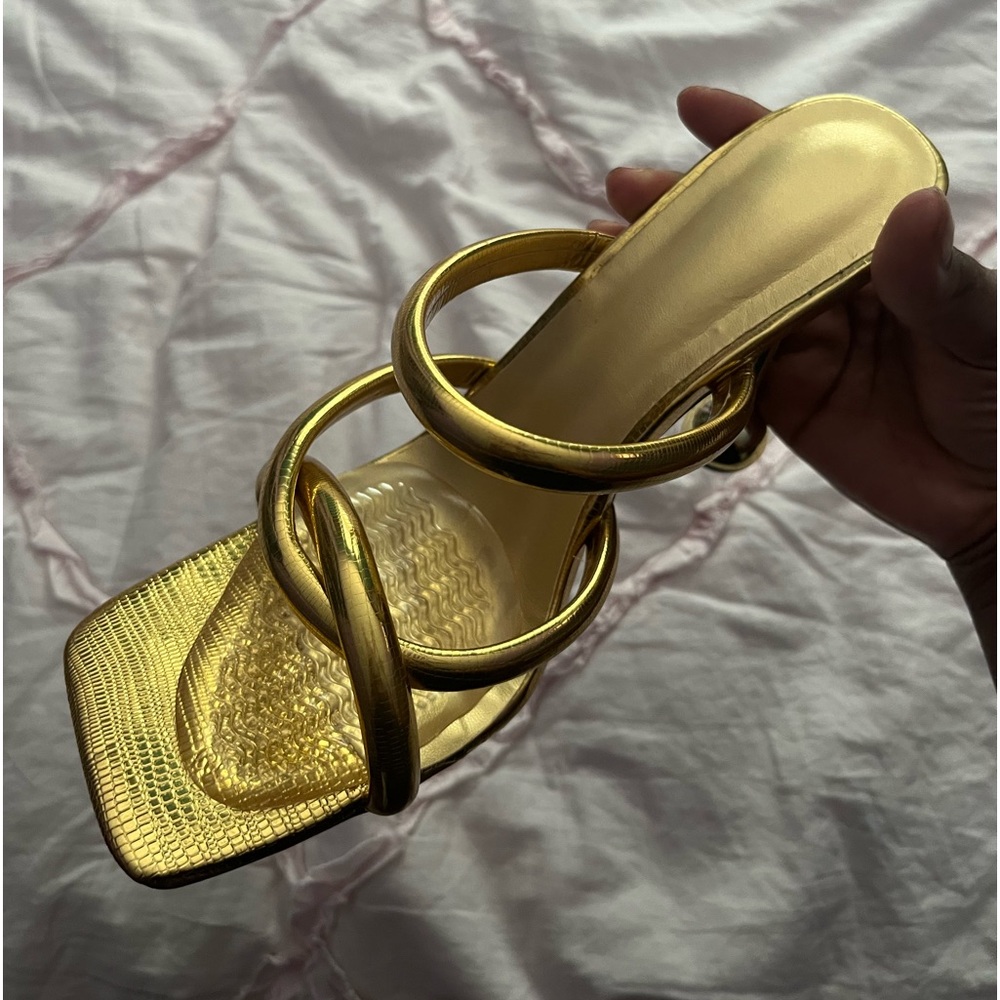 Gold Metallic Heels